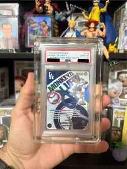 Monkey d Luffy one piece x dodger night promo PSA 10, one piece TCG, dodgers Luffy PSA 10