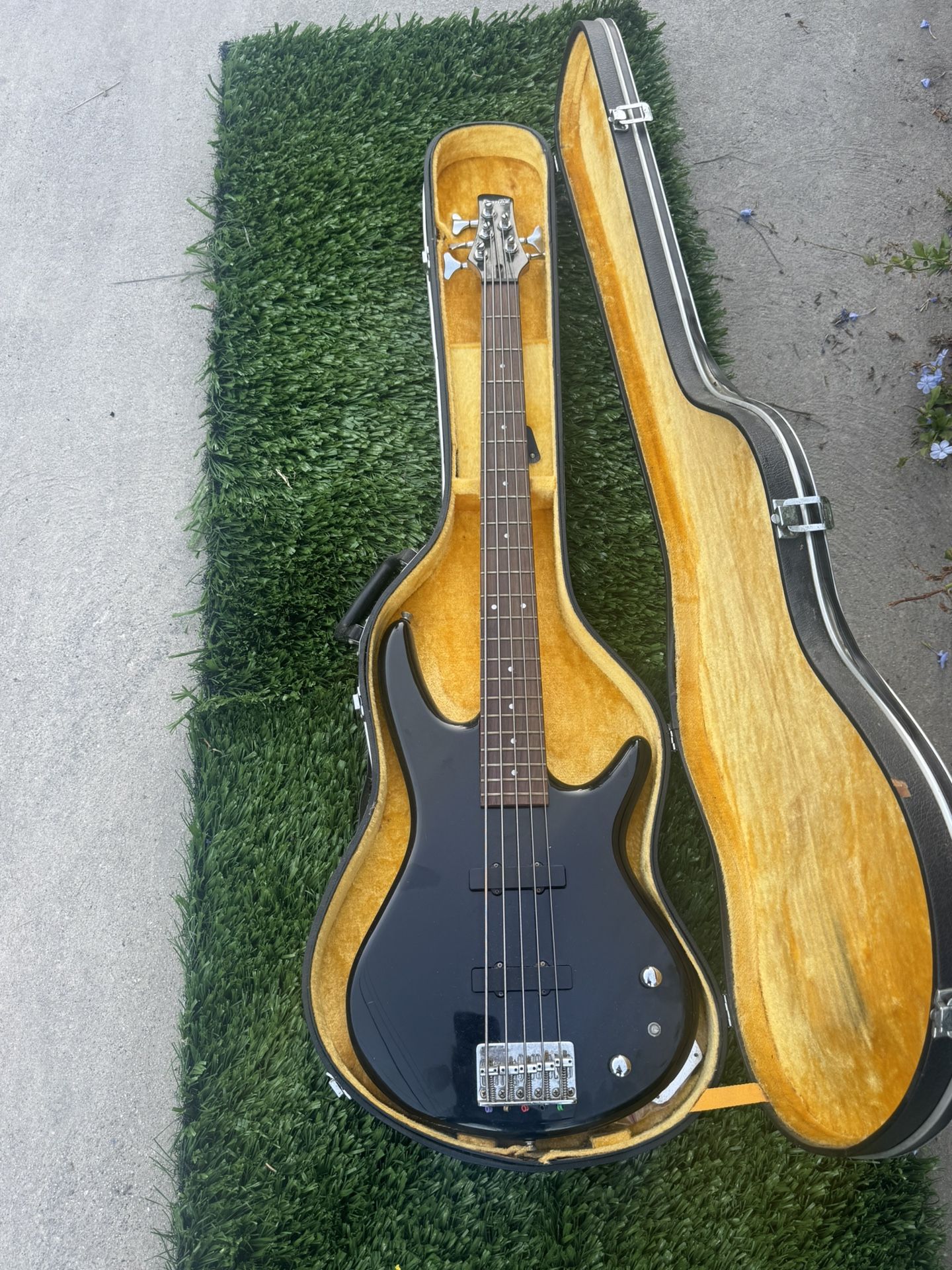 Ibanez 5 String Bass Guitar and Shure Case
