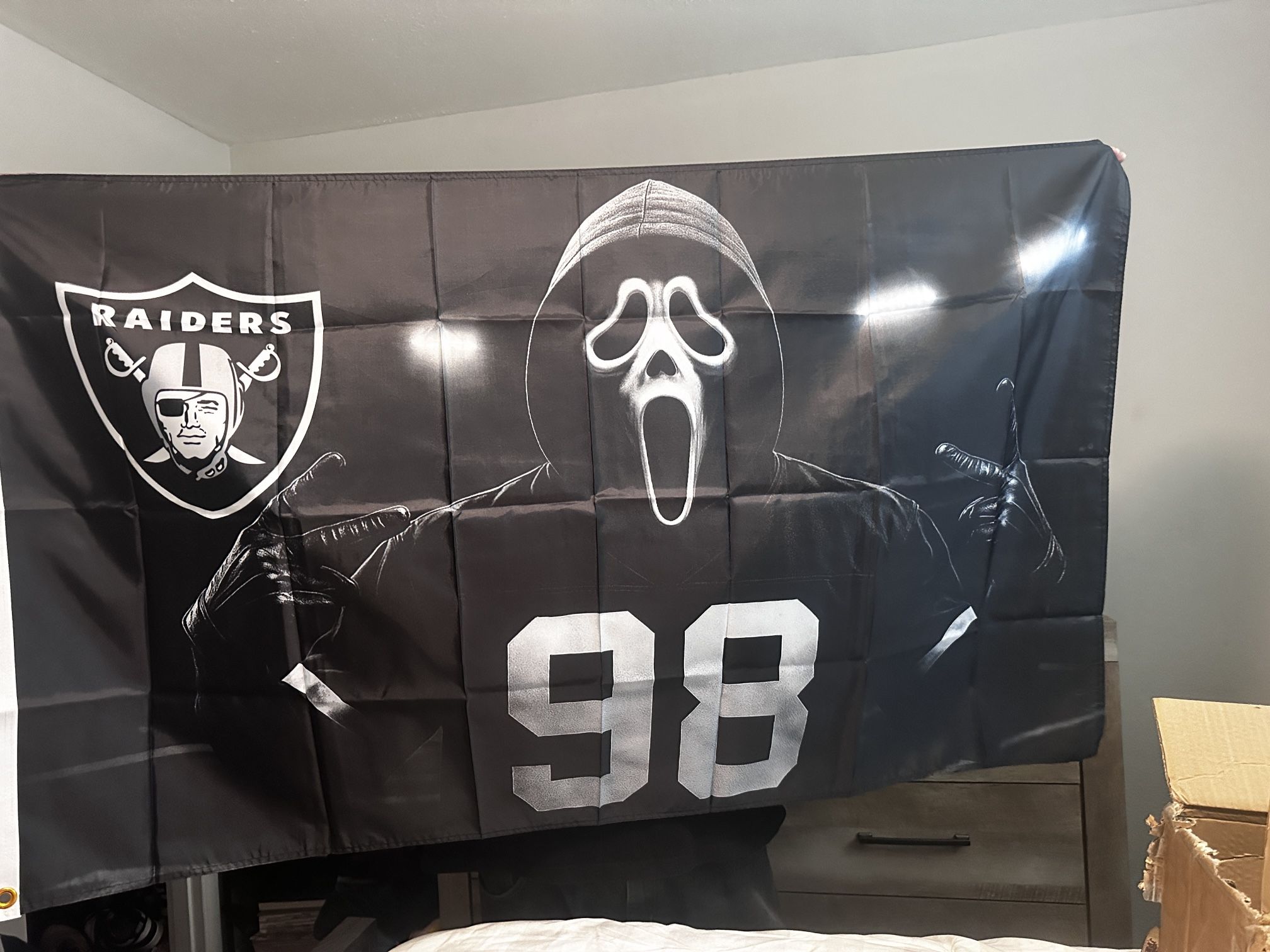 Raiders Ghost Face Flag