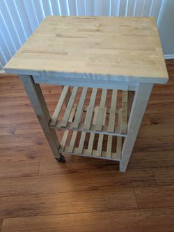 Kitchen Cart - IKEA BEKVAM: Beech Wood - 22 7/8x19 5/8 "