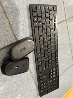Dell keyboard and 2 mouse