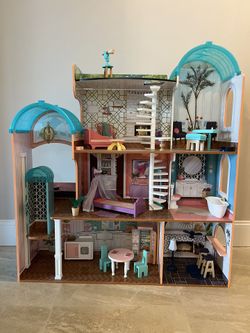 Huge Kid Kraft Camila Dollhouse With Furniture 