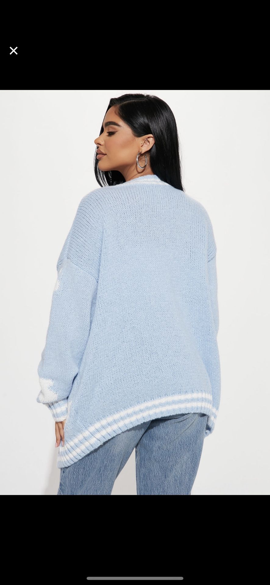 Blue Cardigan. Size Large