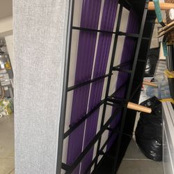 Purple Upholstered Bed Frame - KING 