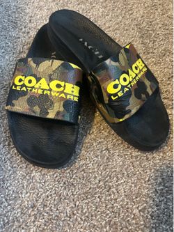 Coach Leatherware Camo Slides
