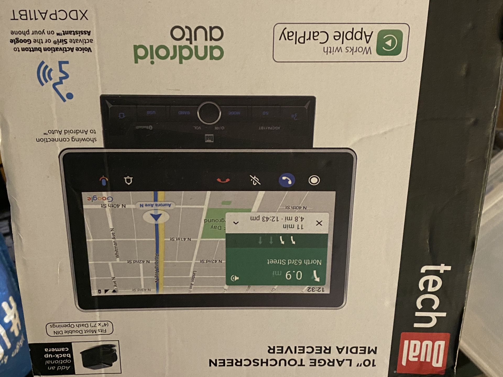 10.1"Double Din Car Stereo with Apple Carplay & Android Auto Play Radio Dash(A5) Brand New