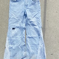 Light Blue Flared Jeans Men