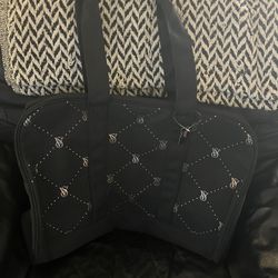 Victoria Secret Diamante Shine Quilted Design Duffle Tote Bag