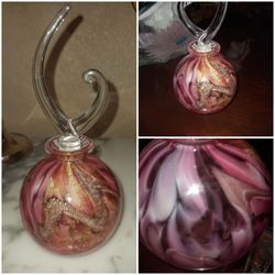 Vintage 7" Tall Blownglass Perfume Bottle