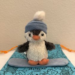 Jellycat Peanut Penguin Snowboarding