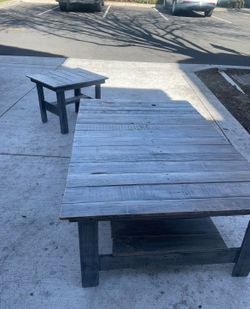 Rustic Coffee Table And Side Table Set
