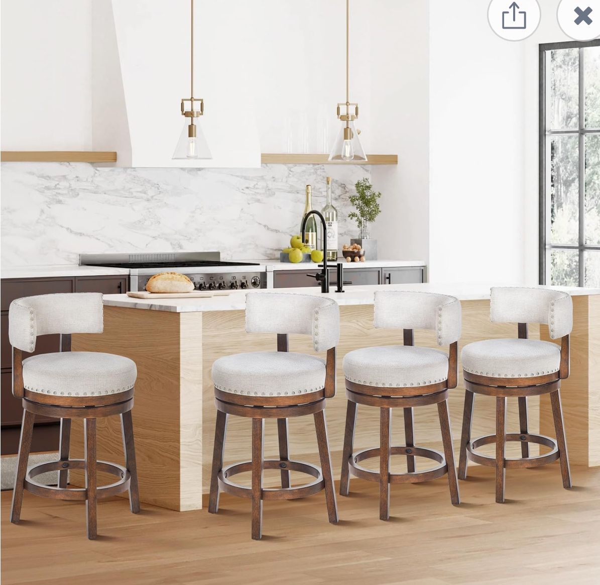 Four swivel stools