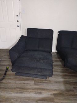 Blue sectional couches
