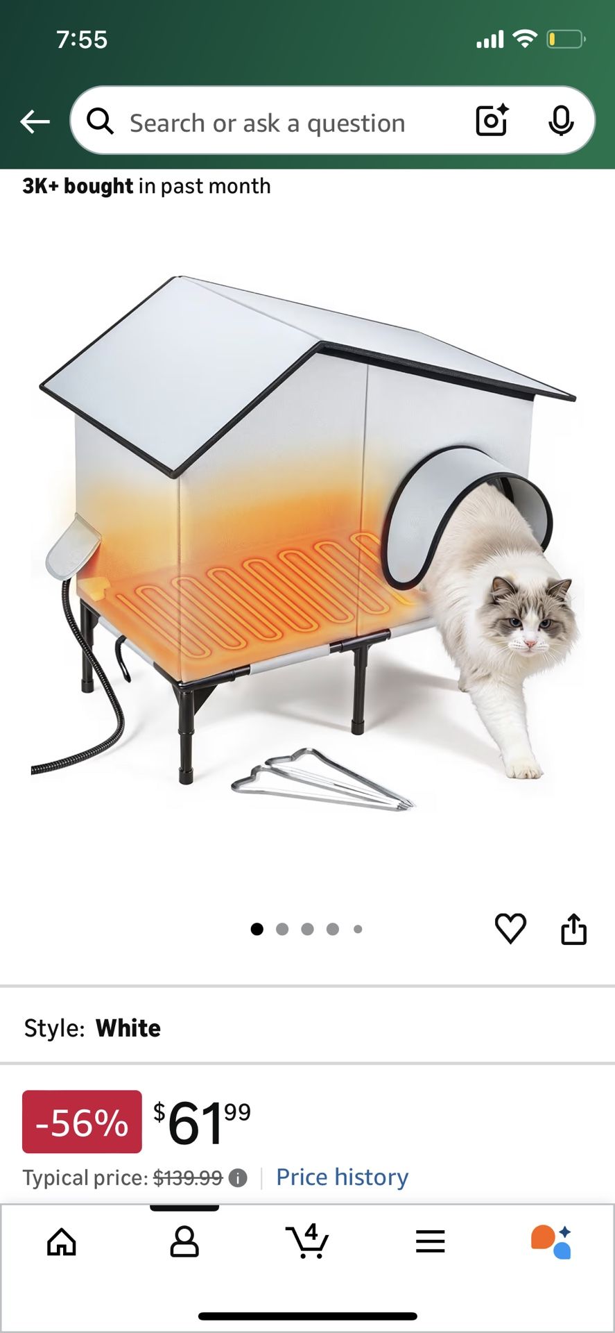 Cat Heated House