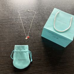 Tiffany And Co. The Return To Tiffany Red Double Heart Tag Pendant