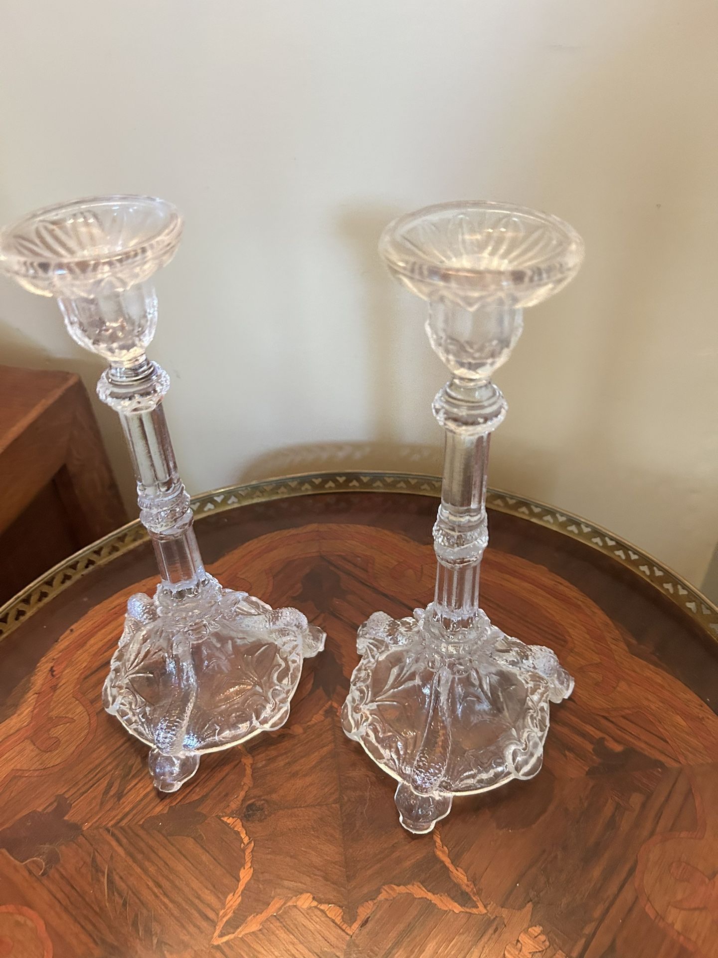 Gorgeous crystal candle holders
