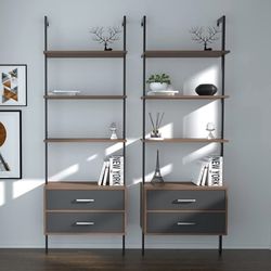wall mounted ladder shelves 
