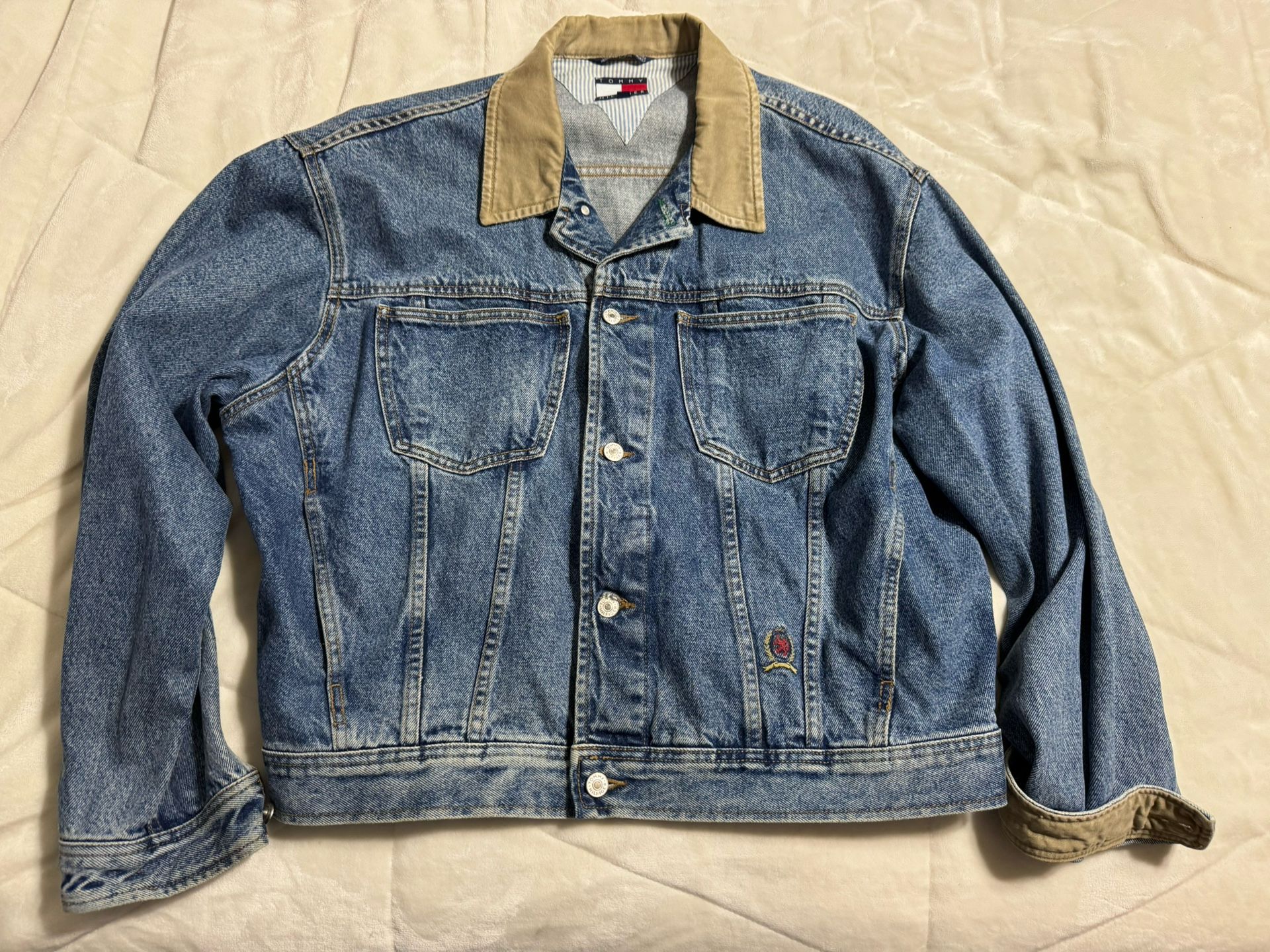 Vintage Tommy Hilfiger Crest Logo Jean Jacket