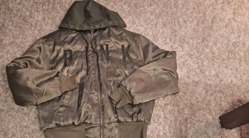 PINK VICTORIA SECRET BOMBER JACKET