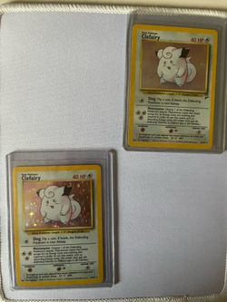 Pokemon Clefairy base set and 2nd set