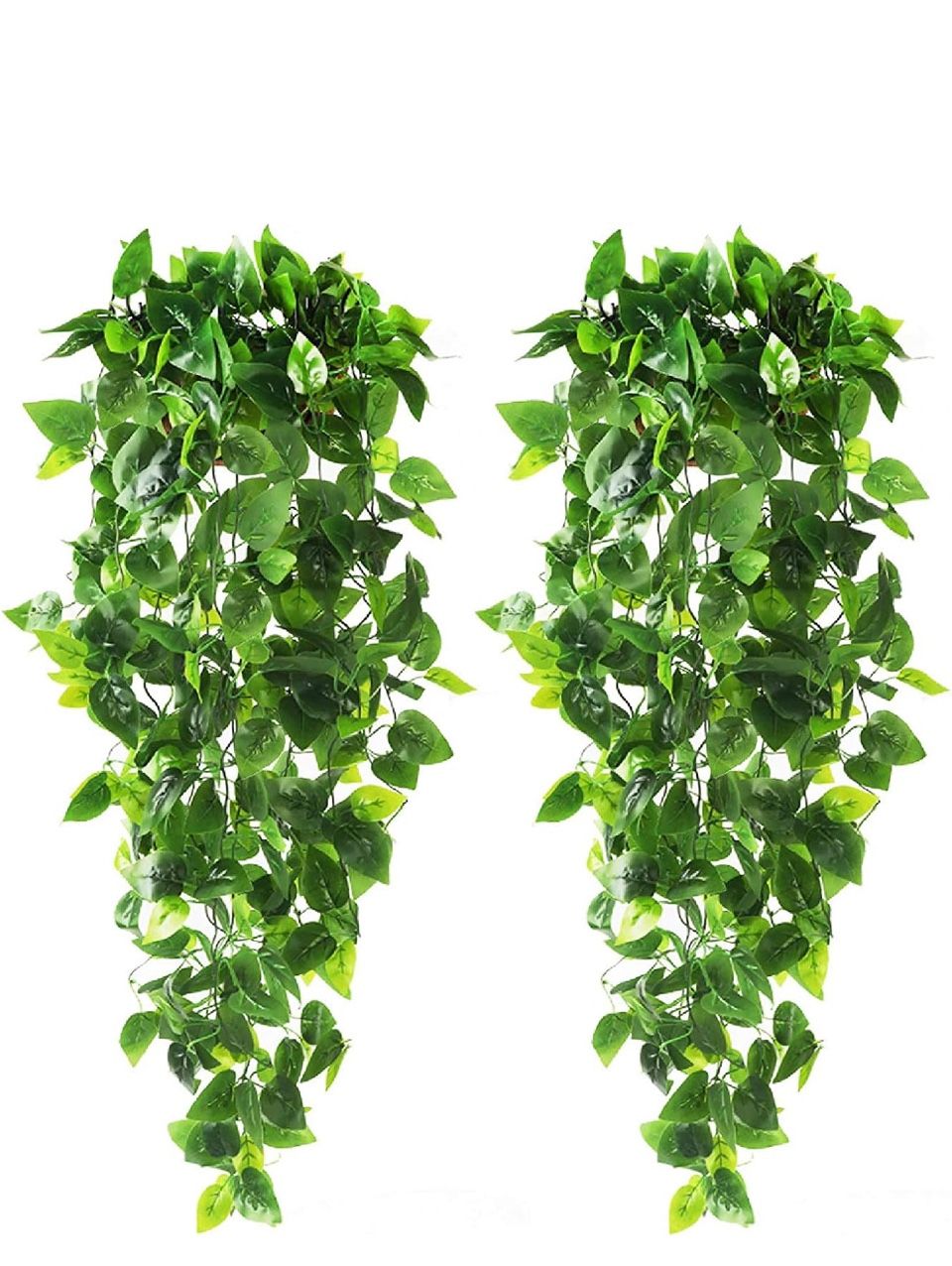 CEWOR 2pcs Fake Hanging Plants 3.6ft Fake Ivy Vine Artificial Ivy Leaves for Wedding Wall House Room Patio Indoor Outdoor Home Shelf Office Decor (No 
