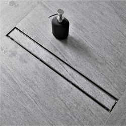 Neodrain 48-Inch Linear Shower Drain with Tile Insert Grate,Brushed 304 Stainless Steel Rectangle Shower Floor Drain, Linear Drain with Leveling Feet,