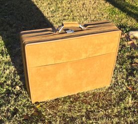 Vintage Hartman Halston suede suitcase