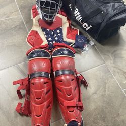 All-Star Catcher’s Gear Set – Youth/Teen – Includes Bag
