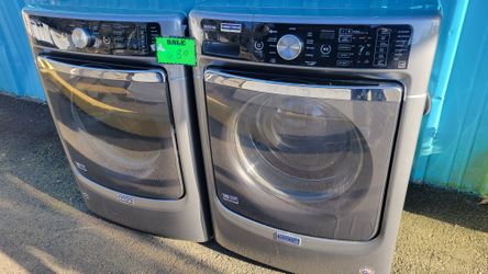 Set Maytag Washer And Dryer Electric Stainless Steel Work Great Conditions DELIVERY Available 