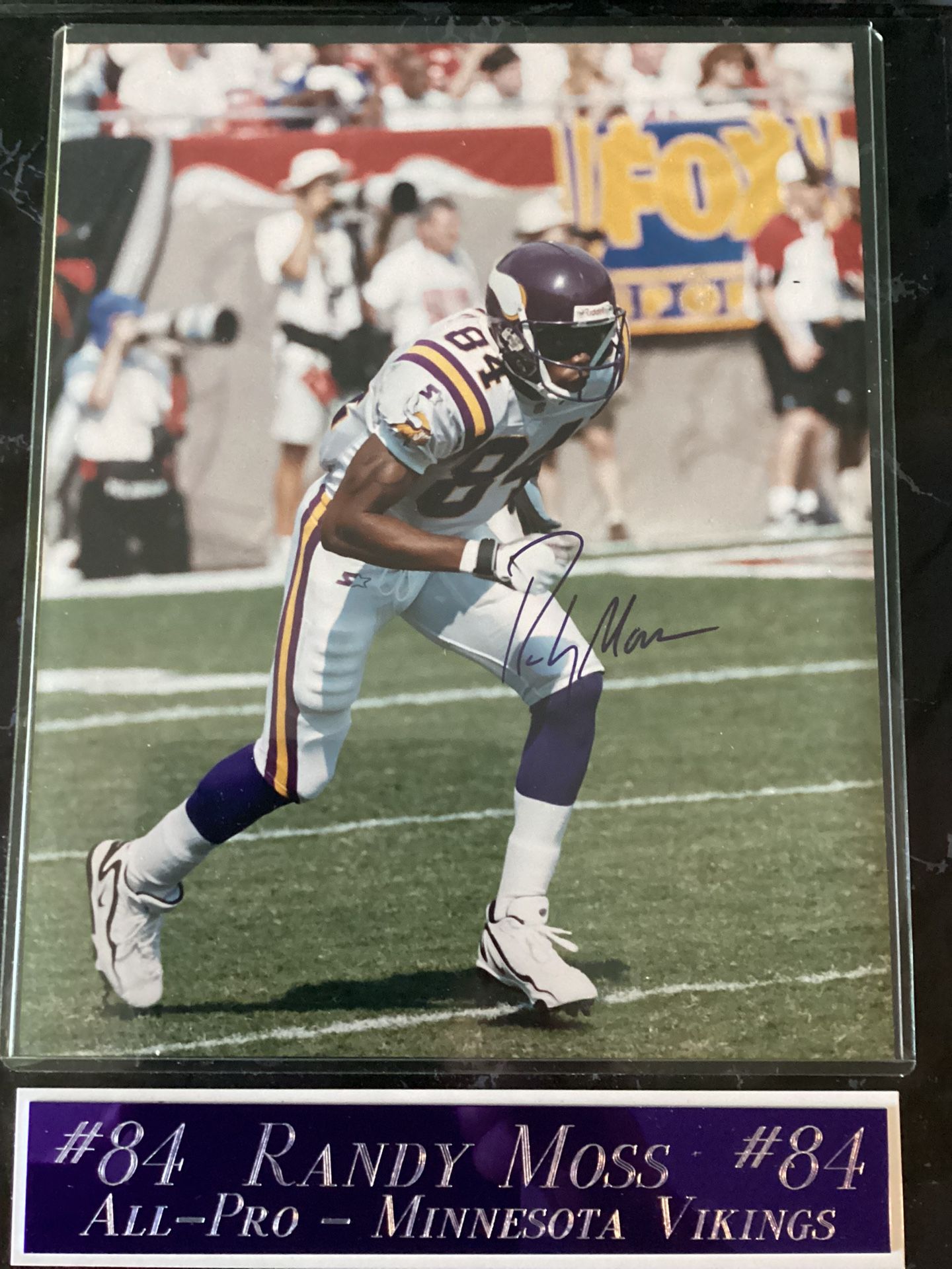 Randy Moss Autograph Plaque 8 X10