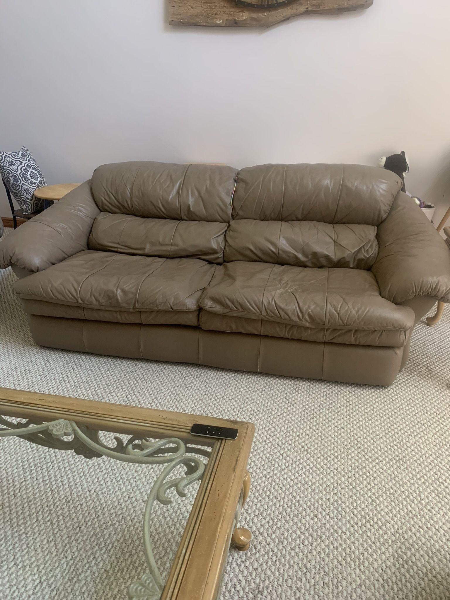 Two Leather Couches - Super Comfortable