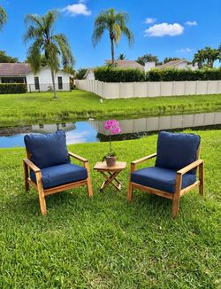 3 Piece Teak Patio Set
