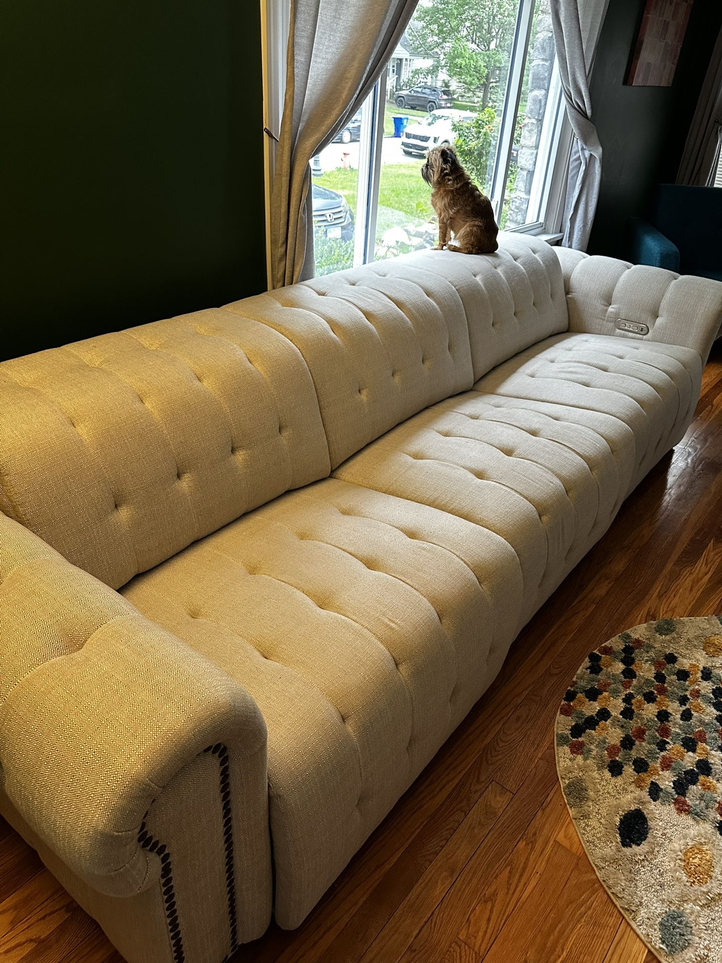 Windsor Park Dual-Power Reclining Sofa.