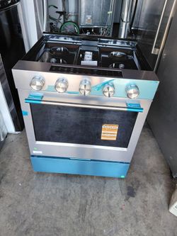 NEW !! KITCHENAID 30" STAINLESS STEEL SLIDE IN GAS STOVE/ AIR FRY/ CONVECTION OVEN