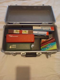 Vintage Hohner and Mixed Harmonica Collection w Hard Case