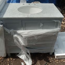 Marble sink before your