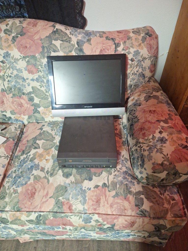 Old Polaroid TV And Vhs