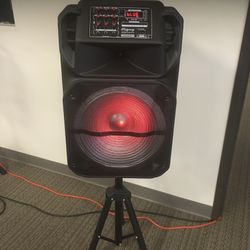 15 Inch Rechargeable Bluetooth Speaker/aux/fm/USB And SD Port/microphone For Karaoke/brand New!!