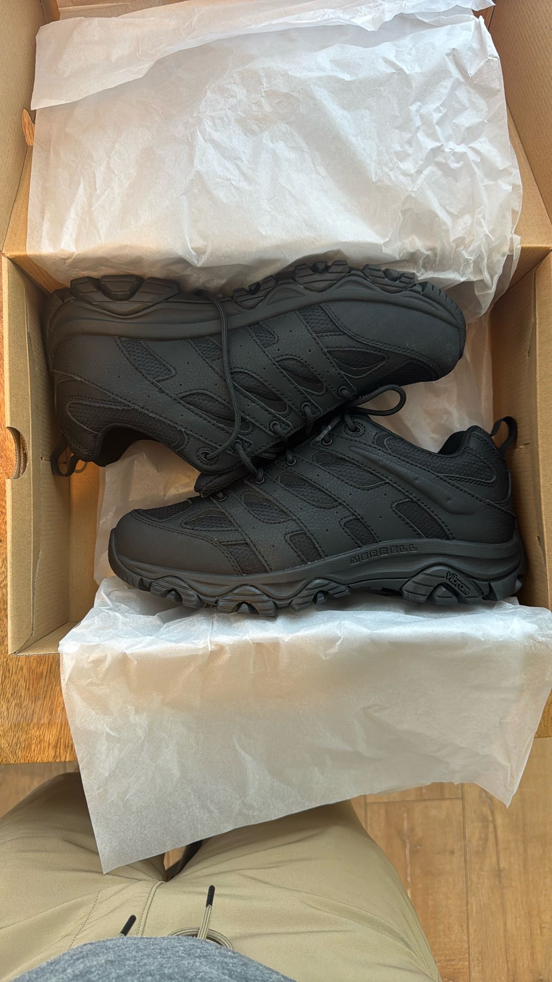 Merrell Moab 3 Tactical Hiking Boots Size 12 WIDE In Black