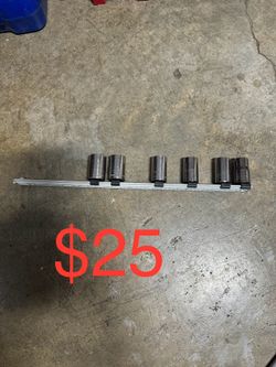 CRAFTSMAN 6pc 6 point 1/2" Dr METRIC socket set (14mm-19mm