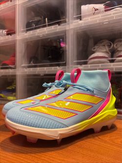 Adidas Adizero Impact+ 2.0 TPU Blue/Yellow JH6721 Baseball Cleats Mens Sz 11.5 N