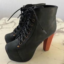 Jeffrey Campbell Lita Leather Shoe Size 9