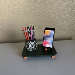 A’s desk phone & pen organizer