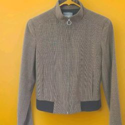 Old Navy Women's Bomber Jacket Plaid Sz S