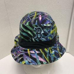 BOSTON RED SOX BUCKET HAT CAP 47 BRAND FENWAY PARK COLLECTION MONOCOT RARE PRINT