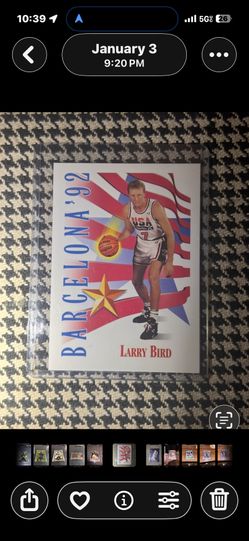 Larry Bird Skybox Boston Basketball card 
