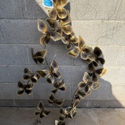 STATEMENT WALL ART – MODERN AGATE METAL SCULPTURE 