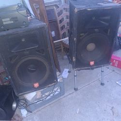 Fifteen inch JBL speakers