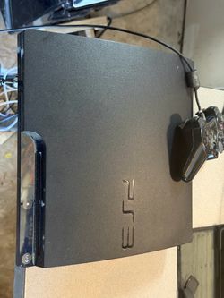 Sony PlayStation 3 Slim 125GB Console Black W/ Controller Working 11 Games included