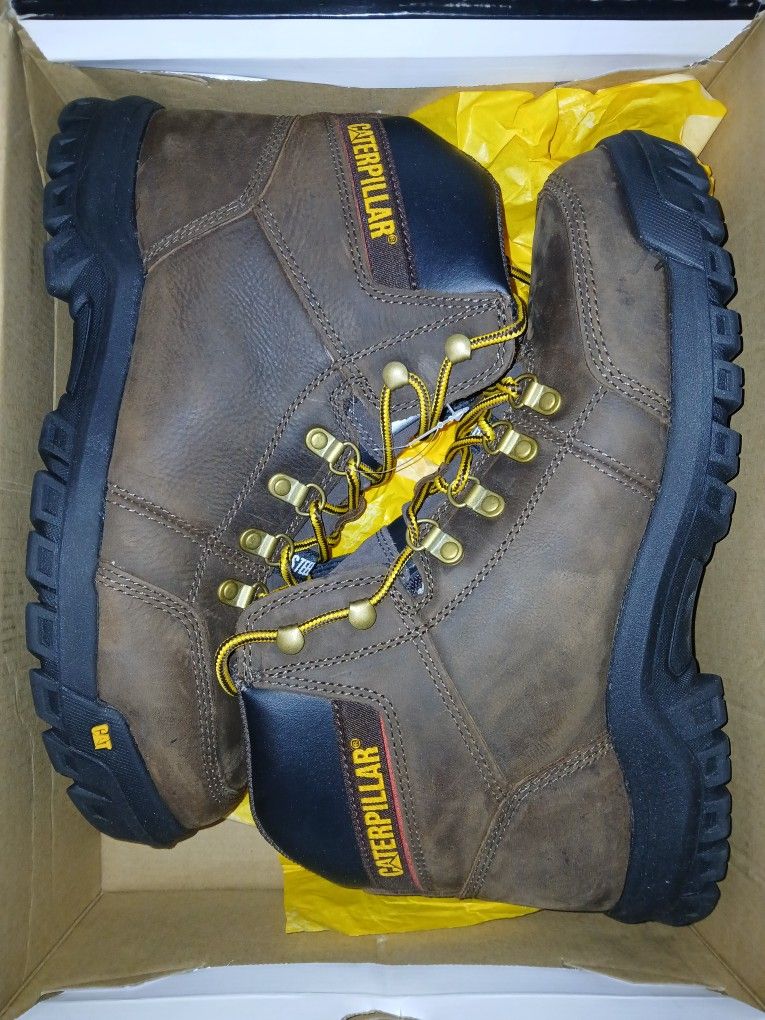 New CAT OUTLINE ST STEEL TOE WORK BOOTS Size 10.5 # 90803